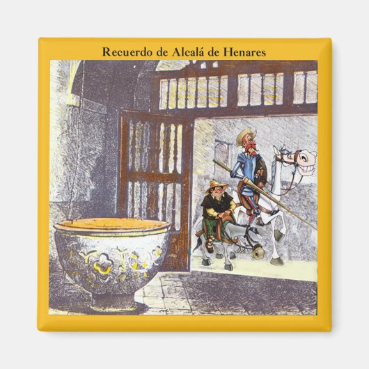 Cervantes Tauferer Schriftart Alcalá de Henares Magnet (Vorne)