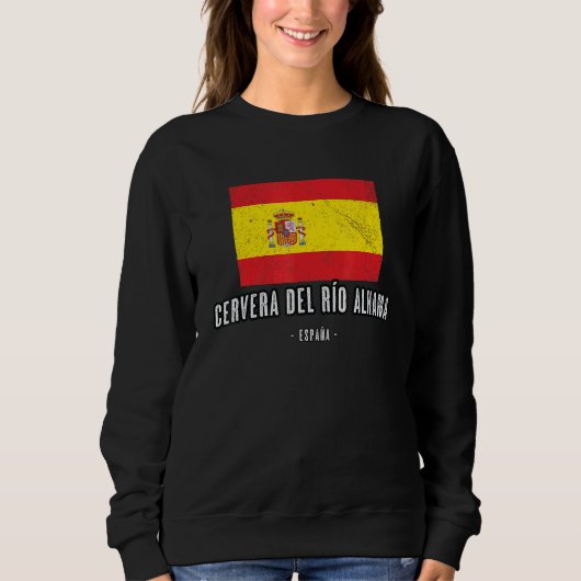 Cervera Del Ro Alhama Spain Es Flag City - Bandera Sweatshirt (Vorderseite)