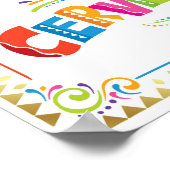 CERVEZA Fiesta Party Bier Signa Print Poster (Ecke)