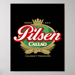 Cerveza Pilsen Callao Marke Peru Peruanischer Fußb Poster