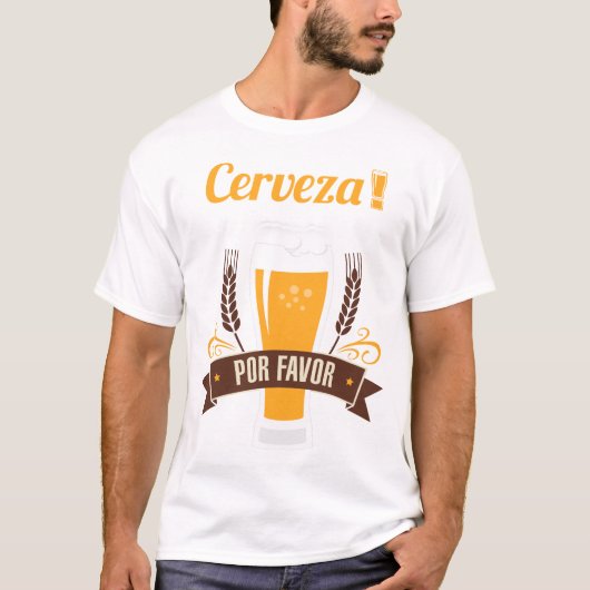 Cerveza Por Bevorzugungs-Bier-lustiger trinkender T-Shirt (Vorderseite)