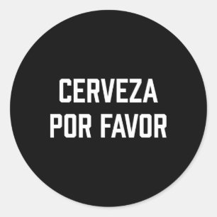 Cerveza Por Favor Funny Cinco De Mayo Runder Aufkleber