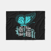 Cervical Cancer Awareness Butterfly Quote Suprt Fleecedecke (Vorderseite (Horizontal))