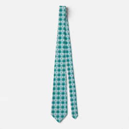 Cervical Cancer Awareness Plaid Teal Ribbon Krawatte
