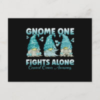 Cervical Cancer Teal Ribbon Gnome