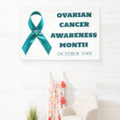 Cervical cancer teal ribbon ovarian awareness banner (InSitu)