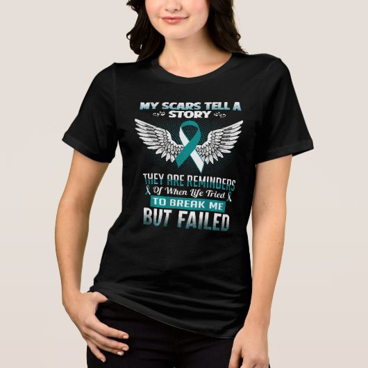 Cervical Cancer Women Tri-Blend Shirt (Vorderseite)
