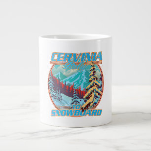 Cervinia Italien Snowboarding Logo Jumbo-Tasse
