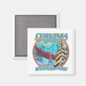 Cervinia italy Snowboarding-Logo Magnet (Vorderseite/Rückseite)