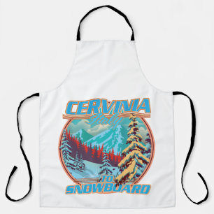 Cervinia italy Snowboarding-Logo Schürze