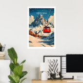Cervinia Ski Print 1 Poster (Heimbüro)