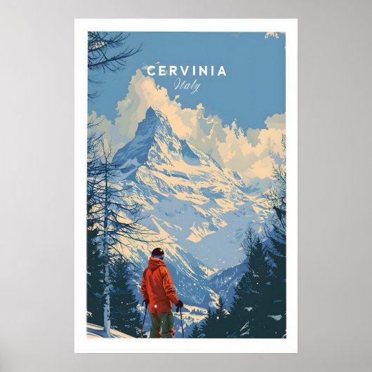 Cervinia Ski Print - Italien 1 Poster (Vorne)
