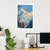 Cervinia Ski Print - Italien 1 Poster (Heimbüro)