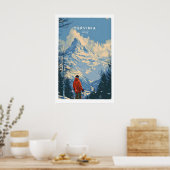 Cervinia Ski Print - Italien 1 Poster (Küche)