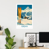 Cervinia Ski Wall Art Poster 1 (Heimbüro)
