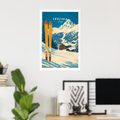 Cervinia Ski-Wandkunst-Druck 1 Poster (Heimbüro)