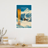 Cervinia Ski-Wandkunst-Druck 1 Poster (Küche)
