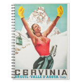 Cervinia Vintage Poster Notizblock (Vorderseite)