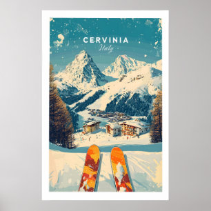 Cervinia-Wandkunst Skidruck Italien 1 Poster