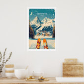 Cervinia-Wandkunst Skidruck Italien 1 Poster (Küche)