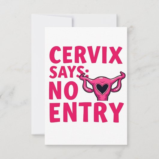 Cervix sagt keinen Eintrag Womb Pro Choreograf Abo Dankeskarte (Vorderseite)