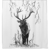 Cervo nella foresta duschvorhang (Vorderseite)