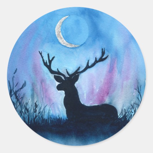 Ceryneian Hind Runder Aufkleber (Vorderseite)