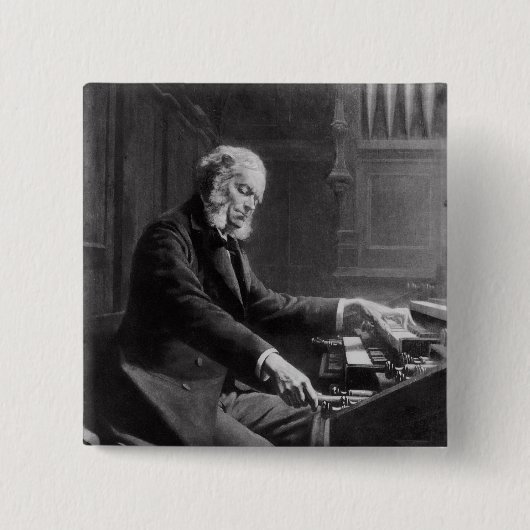 Cesar Franck an der Konsole des Organs Button (Vorderseite)