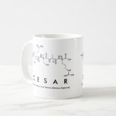 Cesar Peptidname Tasse (Vorderseite Links)