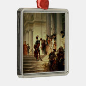 Cesare Borgia, der den Vatikan verlässt Silbernes Ornament (Rechts)