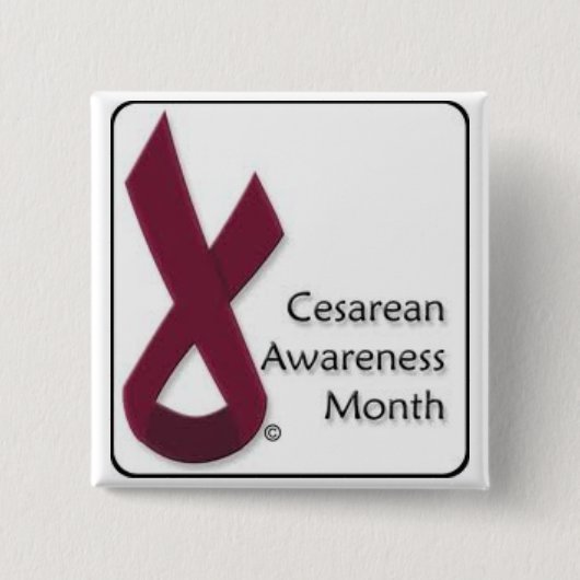 Cesarean Bewusstseins-Monatsknopf Button (Vorderseite)