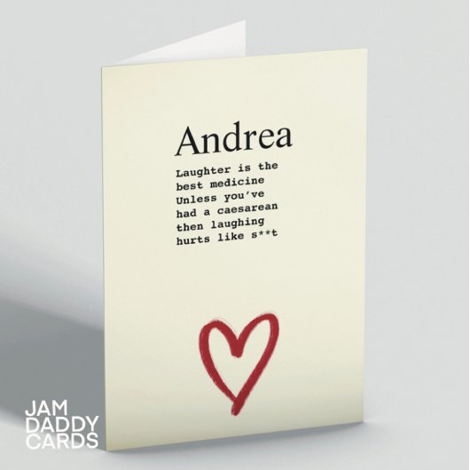 Cesarean Erholung Funny Customizable Card Karte