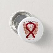 Cesareer Section Awareness Angel Ribbon Art Button (Vorne & Hinten)