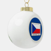 Ceska Republika Keramik Kugel-Ornament (Links)