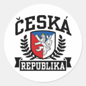 Ceska Republika Runder Aufkleber (Vorderseite)