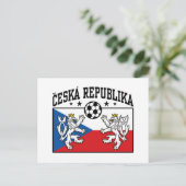 Ceska Republika Soccer Postkarte (Stehend Vorderseite)