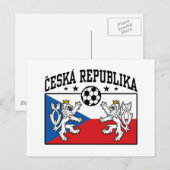 Ceska Republika Soccer Postkarte (Vorne/Hinten)