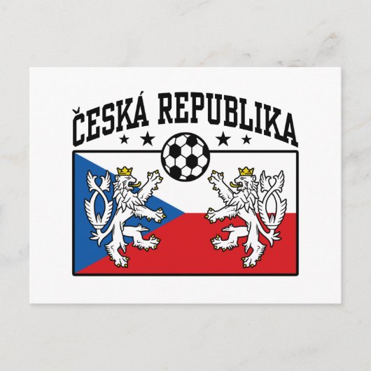 Ceska Republika Soccer Postkarte (Vorderseite)
