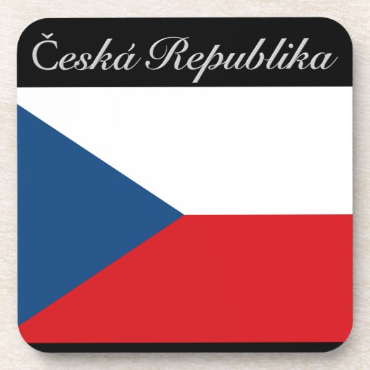Česká republika vlajka getränkeuntersetzer (Vorderseite)