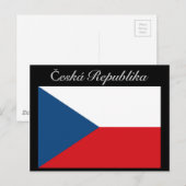 Česká republika vlajka postkarte (Vorne/Hinten)