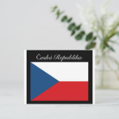 Česká republika vlajka postkarte (Stehend Vorderseite)