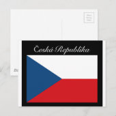 Česká republika vlajka postkarte (Vorne/Hinten)