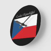 Česká republika vlajka runde wanduhr (Winkel)