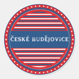 Ceske Budejovice City Pride Emblem Czech Identity Runder Aufkleber