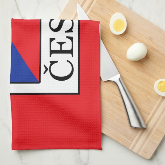 Česko Geschirrtuch (Viertel Falte)