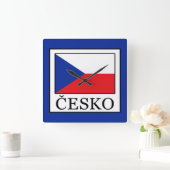 Česko Quadratische Wanduhr (Zuhause)