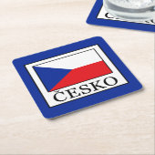 Česko Rechteckiger Pappuntersetzer (angewinkelt)