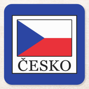 Česko Rechteckiger Pappuntersetzer