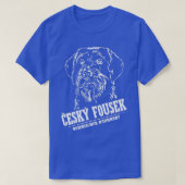 Cesky Fousek Hunde Jagd Hunde Portrait Bohemisch T-Shirt (Design vorne)
