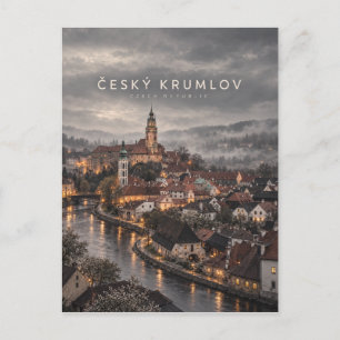 Český Krumlov Kinematische Stadt Kunst Postkarte